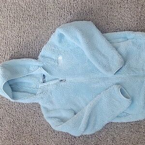 Girls North Face hooded fleece jacket